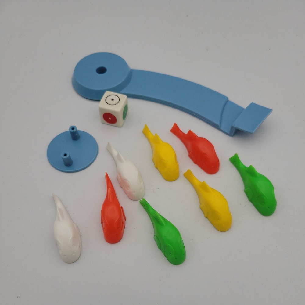1988 Shark Attack Milton Bradley Replacement Parts, Fish, Dice, Arm, etc
